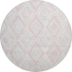 Premium Machine Washable Mayfield AMF737 Pink 8' x 8' Round Rug