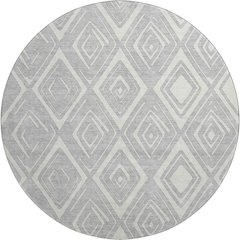 Premium Machine Washable Mayfield AMF737 Silver 8' x 8' Round Rug
