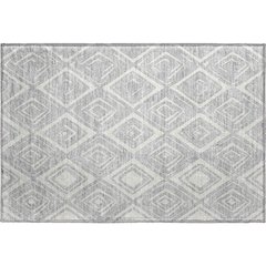 Premium Machine Washable Mayfield AMF737 Silver 1'8" x 2'6" Rug