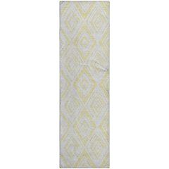 Premium Machine Washable Mayfield AMF737 Yellow 2'3" x 7'6" Runner Rug