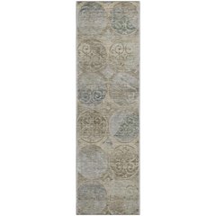 Premium Machine Washable Mayfield AMF738 Beige 2'3" x 7'6" Runner Rug