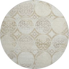 Premium Machine Washable Mayfield AMF738 Ivory 8' x 8' Round Rug