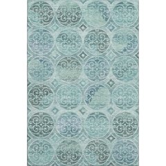 Premium Machine Washable Mayfield AMF738 Teal 2'6" x 3'10" Rug