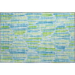 Premium Machine Washable Mayfield AMF739 Aqua 1'8" x 2'6" Rug