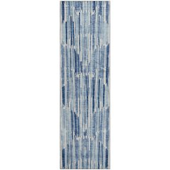 Premium Machine Washable Mayfield AMF739 Blue 2'3" x 7'6" Runner Rug