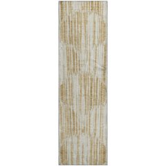 Premium Machine Washable Mayfield AMF739 Gold 2'3" x 7'6" Runner Rug