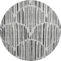 Premium Machine Washable Mayfield AMF739 Gray 8' x 8' Round Rug
