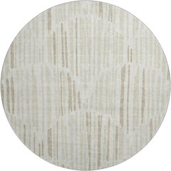 Premium Machine Washable Mayfield AMF739 Ivory 8' x 8' Round Rug