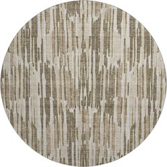 Premium Machine Washable Mayfield AMF739 Mocha 8' x 8' Round Rug