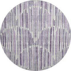 Premium Machine Washable Mayfield AMF739 Purple 8' x 8' Round Rug