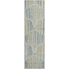 Premium Machine Washable Mayfield AMF739 Sage 2'3" x 7'6" Runner Rug