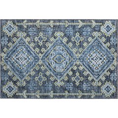 Premium Machine Washable Mayfield  Blue 1'8" x 2'6" Rug