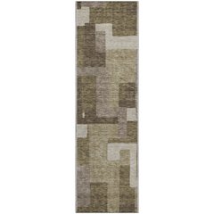 Premium Machine Washable Mayfield AMF740 Brown 2'3" x 7'6" Runner Rug