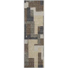 Premium Machine Washable Mayfield AMF740 Chocolate 2'3" x 7'6" Runner Rug