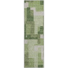 Premium Machine Washable Mayfield AMF740 Green 2'3" x 7'6" Runner Rug