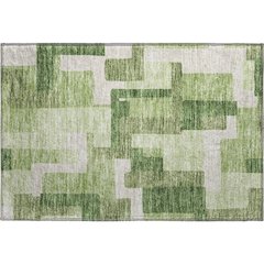 Premium Machine Washable Mayfield AMF740 Green 1'8" x 2'6" Rug