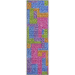 Premium Machine Washable Mayfield AMF740 Purple 2'3" x 7'6" Runner Rug