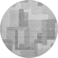 Premium Machine Washable Mayfield AMF740 Silver 8' x 8' Round Rug