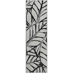 Premium Machine Washable Mayfield AMF741 Black 2'3" x 7'6" Runner Rug