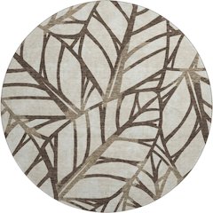 Premium Machine Washable Mayfield AMF741 Chocolate 8' x 8' Round Rug