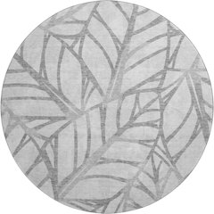Premium Machine Washable Mayfield AMF741 Gray 8' x 8' Round Rug