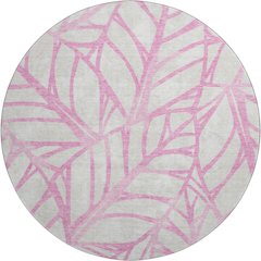 Premium Machine Washable Mayfield AMF741 Pink 8' x 8' Round Rug