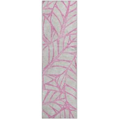Premium Machine Washable Mayfield AMF741 Pink 2'3" x 7'6" Runner Rug