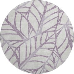 Premium Machine Washable Mayfield AMF741 Purple 8' x 8' Round Rug