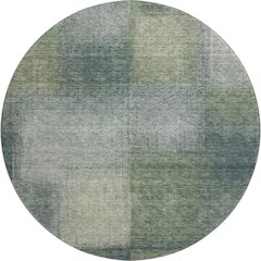 Premium Machine Washable Mayfield AMF742 Olive 8' x 8' Round Rug
