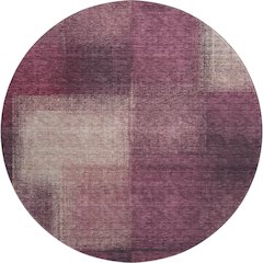 Premium Machine Washable Mayfield AMF742 Plum 8' x 8' Round Rug