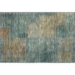 Premium Machine Washable Mayfield AMF742 Teal 1'8" x 2'6" Rug