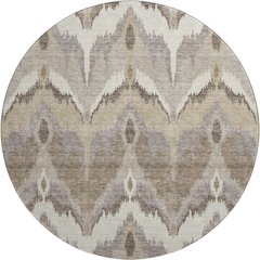 Premium Machine Washable Mayfield AMF743 Beige 8' x 8' Round Rug