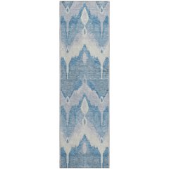 Premium Machine Washable Mayfield AMF743 Denim 2'3" x 7'6" Runner Rug