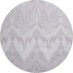 Premium Machine Washable Mayfield AMF743 Lavender 8' x 8' Round Rug