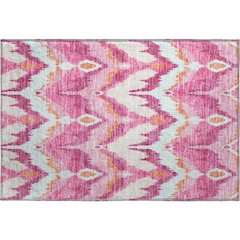 Premium Machine Washable Mayfield AMF743 Pink 1'8" x 2'6" Rug
