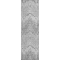 Premium Machine Washable Mayfield AMF743 Silver 2'3" x 7'6" Runner Rug