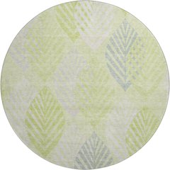 Premium Machine Washable Mayfield AMF744 Aloe 8' x 8' Round Rug