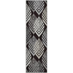Premium Machine Washable Mayfield AMF744 Black 2'3" x 7'6" Runner Rug