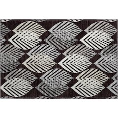 Premium Machine Washable Mayfield AMF744 Black 1'8" x 2'6" Rug