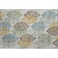 Premium Machine Washable Mayfield AMF744 Gray 1'8" x 2'6" Rug