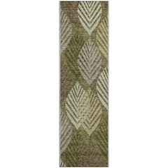 Premium Machine Washable Mayfield AMF744 Olive 2'3" x 7'6" Runner Rug