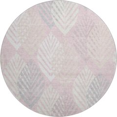Premium Machine Washable Mayfield AMF744 Pink 8' x 8' Round Rug