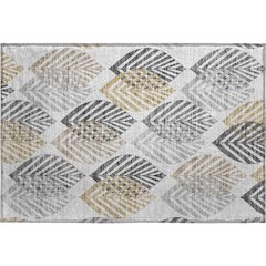 Premium Machine Washable Mayfield AMF744 Silver 1'8" x 2'6" Rug