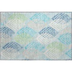 Premium Machine Washable Mayfield AMF744 Teal 1'8" x 2'6" Rug