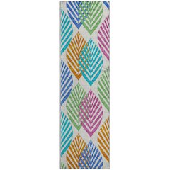 Premium Machine Washable Mayfield AMF744 White 2'3" x 7'6" Runner Rug