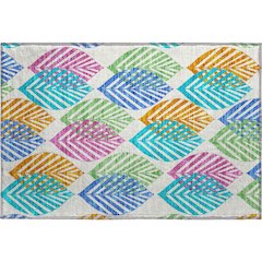 Premium Machine Washable Mayfield AMF744 White 1'8" x 2'6" Rug