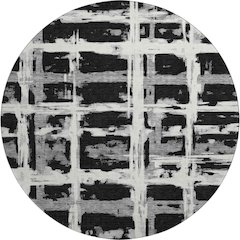 Premium Machine Washable Mayfield AMF745 Black 8' x 8' Round Rug