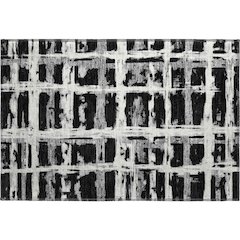 Premium Machine Washable Mayfield AMF745 Black 1'8" x 2'6" Rug