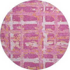 Premium Machine Washable Mayfield AMF745 Blush 8' x 8' Round Rug