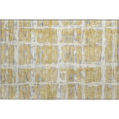 Premium Machine Washable Mayfield AMF745 Gold 1'8" x 2'6" Rug